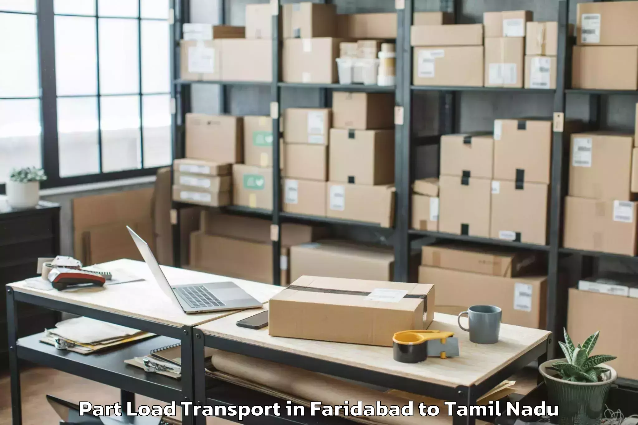 Top Faridabad to Vedasandur Part Load Transport Available